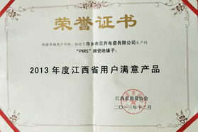 2013年度江西省用户满意产品